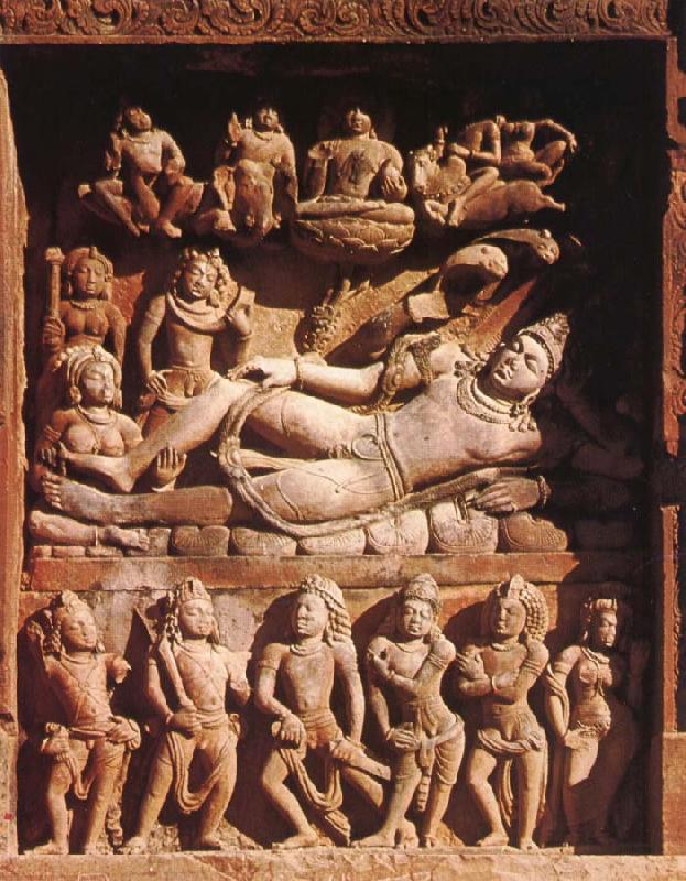 unknow artist Vishnu op Ananta,Vishnu-tempel,Deogarh Germany oil painting art